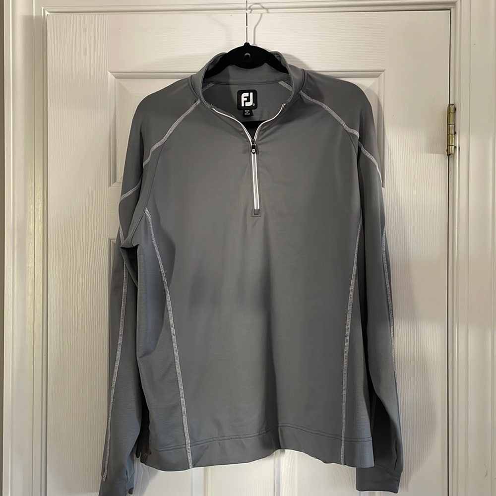 Foot Joy Men's Sweatshirt Sz Medium Gray Quarter Zip Pullover